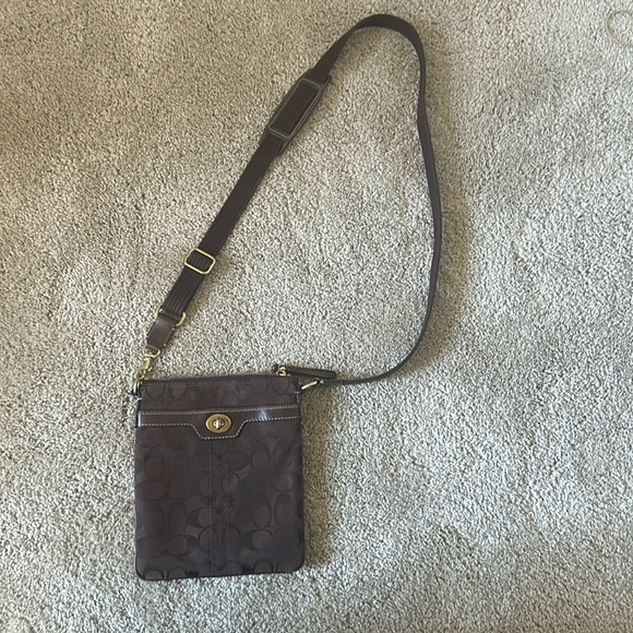 Coach brown crossbody bag - Picture 1 of 2